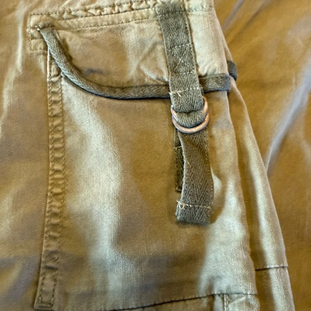American Eagle AE Green Cargo Wide Leg Pants Stretch 6 - Picture 2 of 16